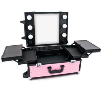 KUFER GLAMOUR 9552 RÓŻOWY CUBE (PRZENOŚNE STANOWISKO)